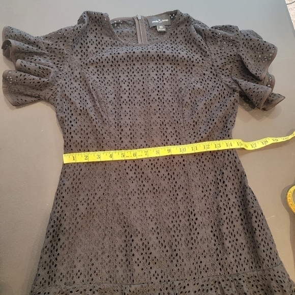 Needle & Thread Black Ruffle Eyelet Dress Broderie Size US 6 Spring Summer - Picture 10 of 12